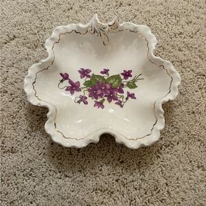 BROKEN (for parts) hand painted viceroy violet china piece